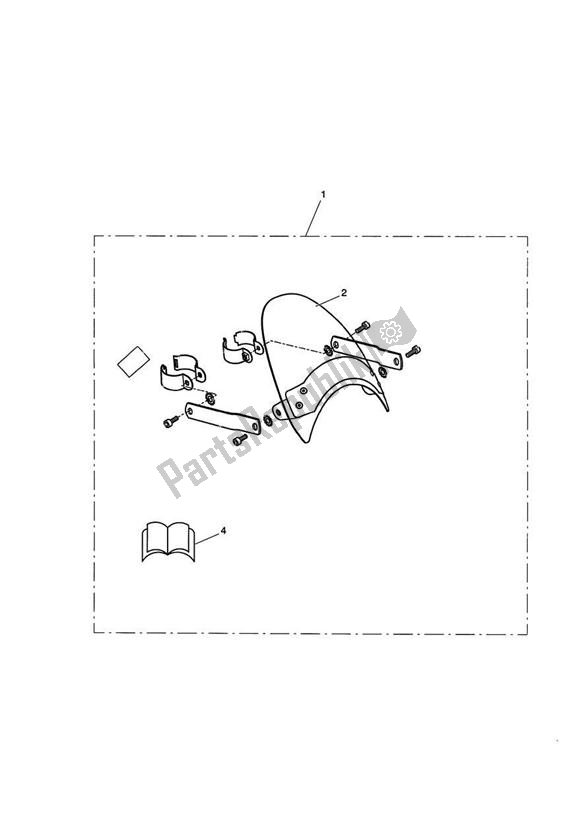All parts for the Flyscreen Kit 237541>, Chrome of the Triumph America Carburettor 790 2002 - 2007